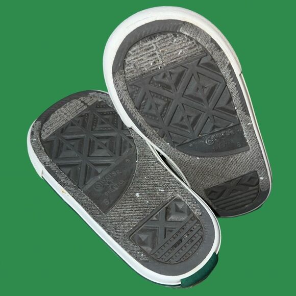 Baby Infant Green Canvas Converse One Star Snake Sneakers Size 6C - Picture 4 of 7